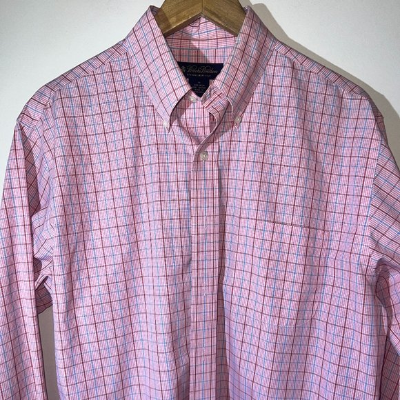 Brooks Brothers Other - BROOKS BROTHERS 100% COTTON LONGSLEEVE BUTTONDOWN - PINK/BLUE/RED PLAID. SIZE M